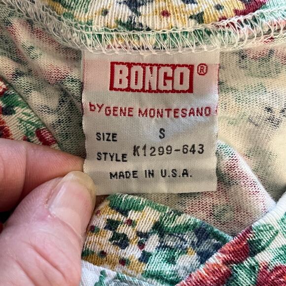 BONGO Vintage 90's Floral Oversized Boxy Crop Tee - Picture 4 of 5